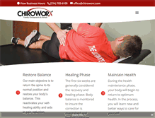 Tablet Screenshot of chiroworx.com